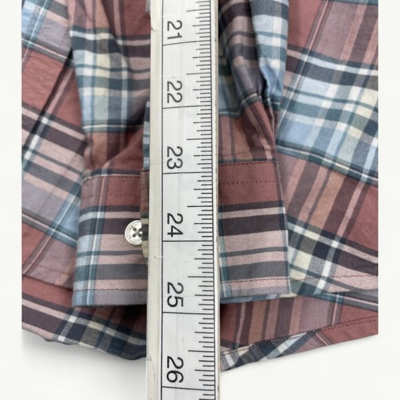 Brooks Brother Regent Supima Cotton Red Blue Plaid Check Youth Boys Large L - Picture 8 of 10